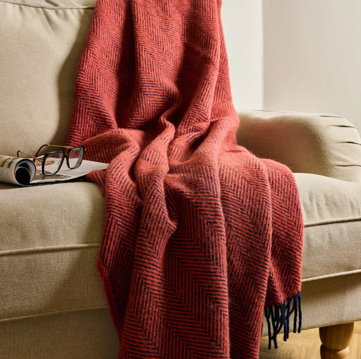 Herringbone Pure New Wool Blanket
