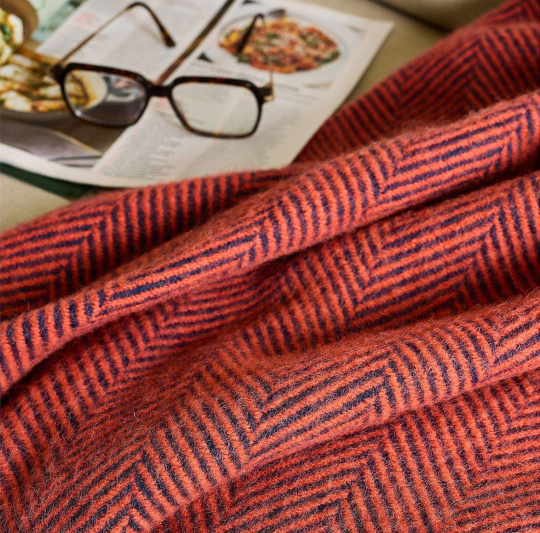 Herringbone Pure New Wool Blanket