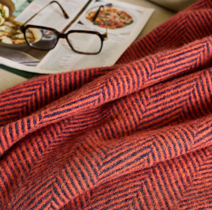 Herringbone Pure New Wool Blanket