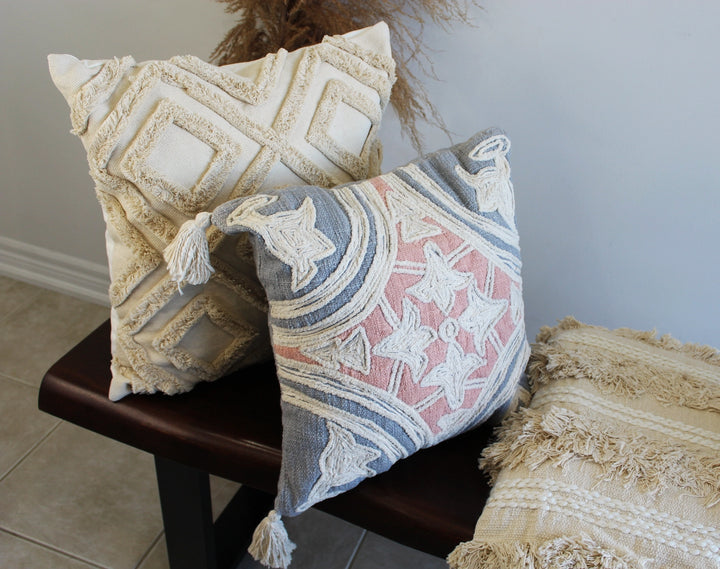 Laila Embroidered Pastel Pillow
