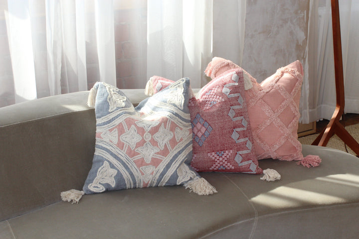Laila Embroidered Pastel Pillow