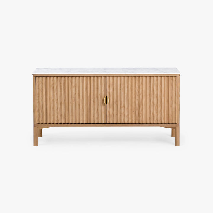 Oak Reeded 2 Door Sideboard
