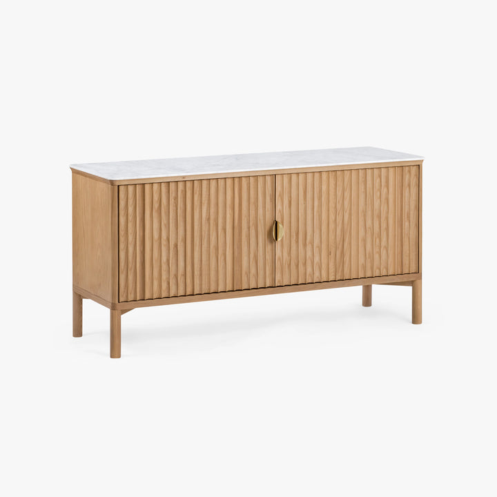 Oak Reeded 2 Door Sideboard