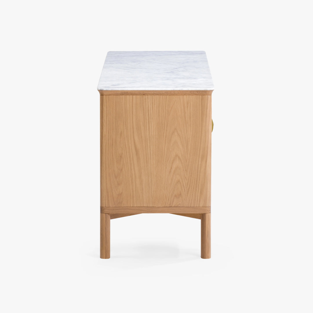 Oak Reeded 2 Door Sideboard