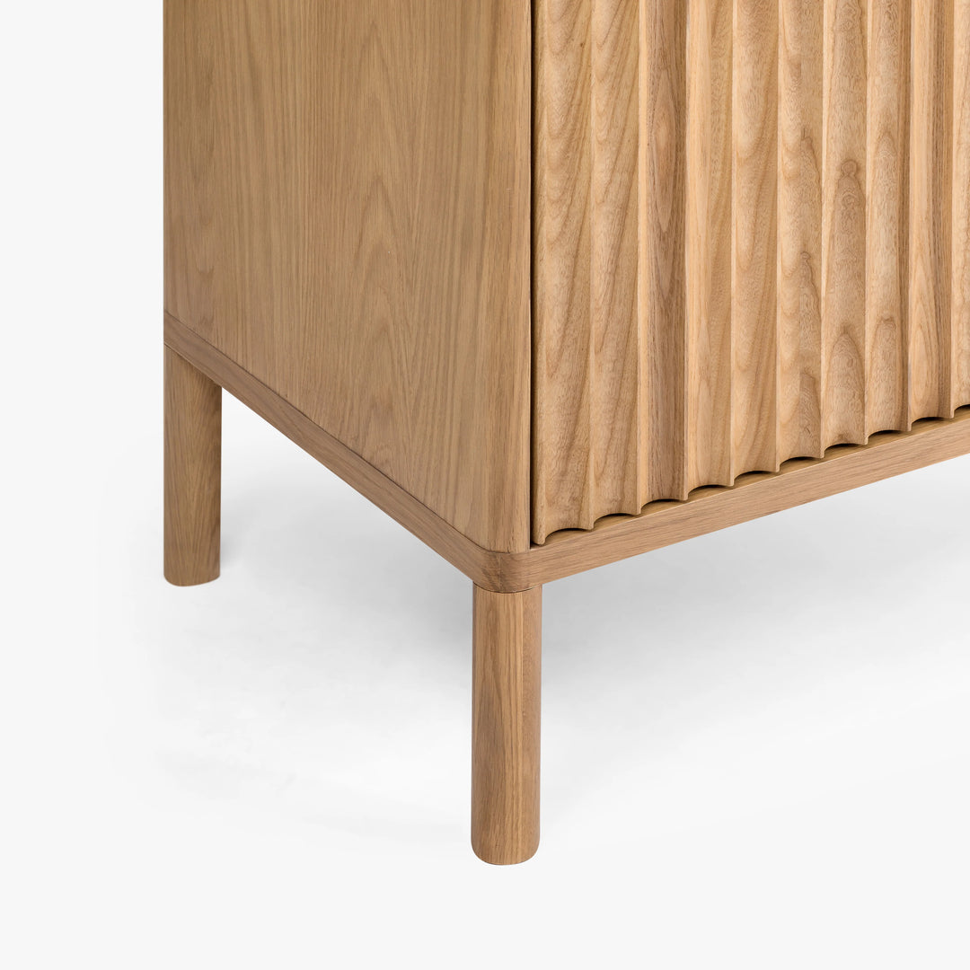 Oak Reeded 2 Door Sideboard