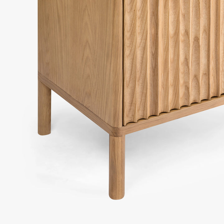 Oak Reeded 2 Door Sideboard