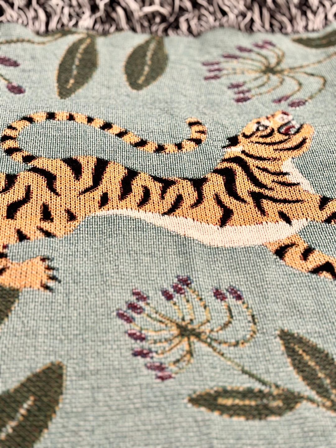 Tigers In The Jungle Woven Throw Blanket