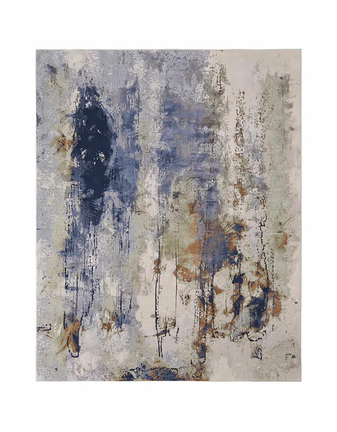 Clio Blue Abstract Area Rug