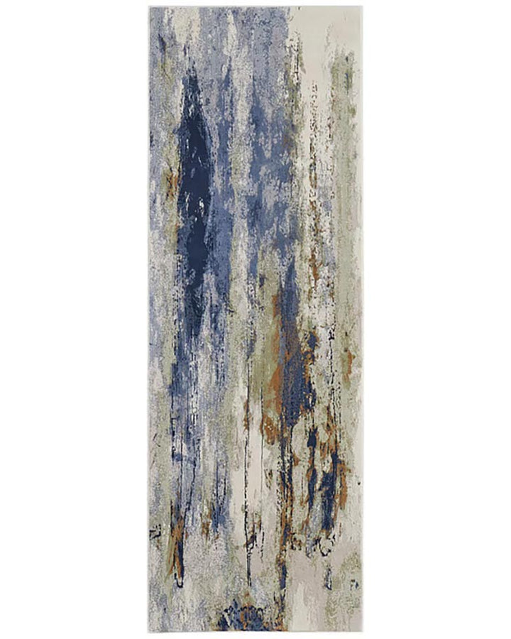 Clio Blue Abstract Area Rug