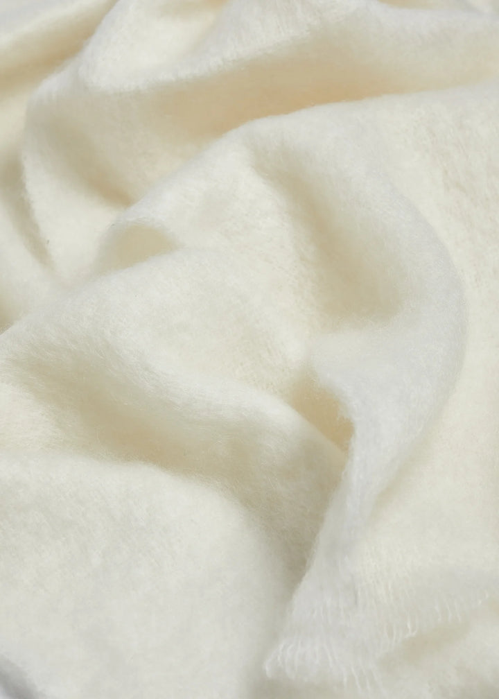 Ivory Mohair Throw