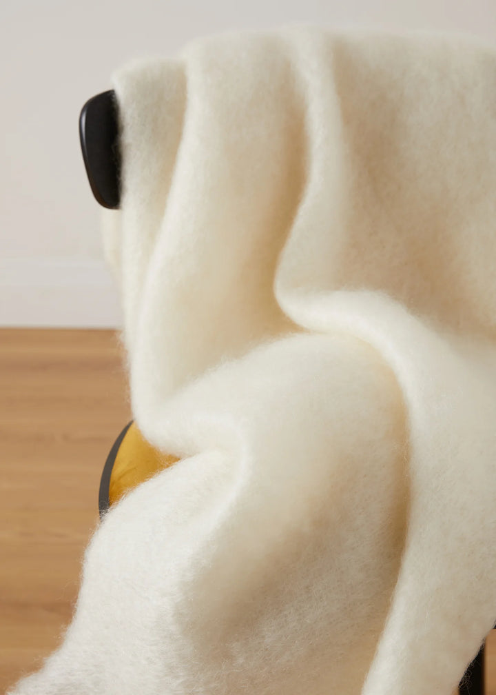 Ivory Mohair Throw