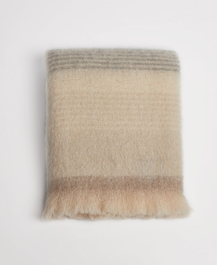 Stripe Ombreid Mohair Throw