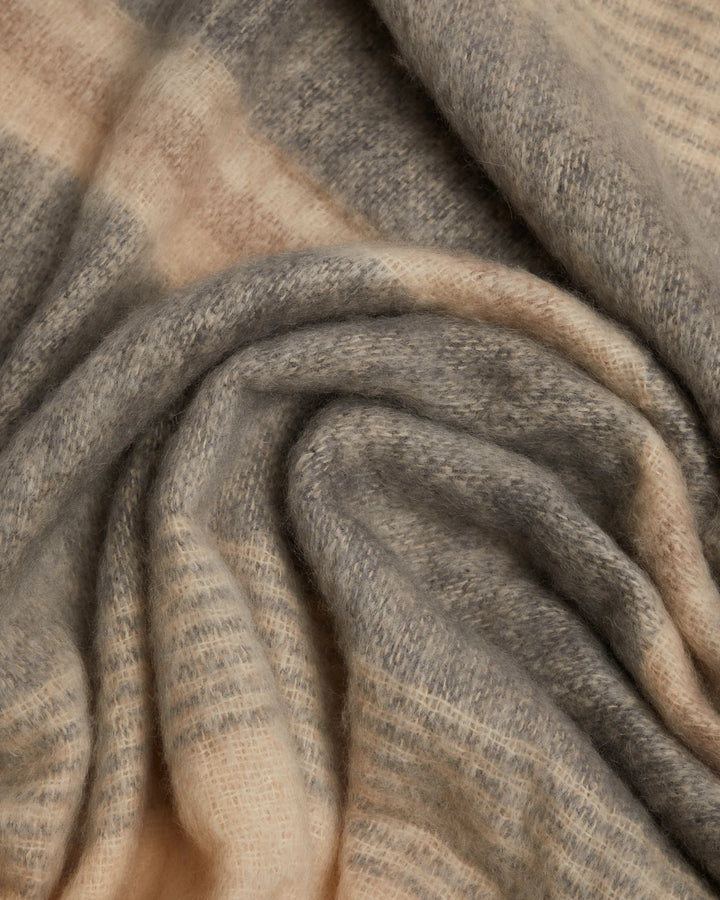 Stripe Ombreid Mohair Throw
