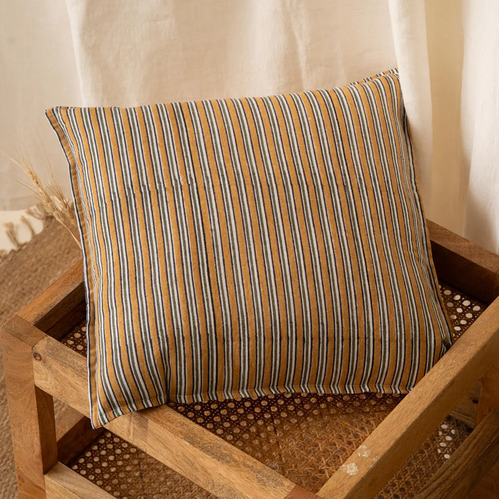 Nier Striped Linen Pillow Cover