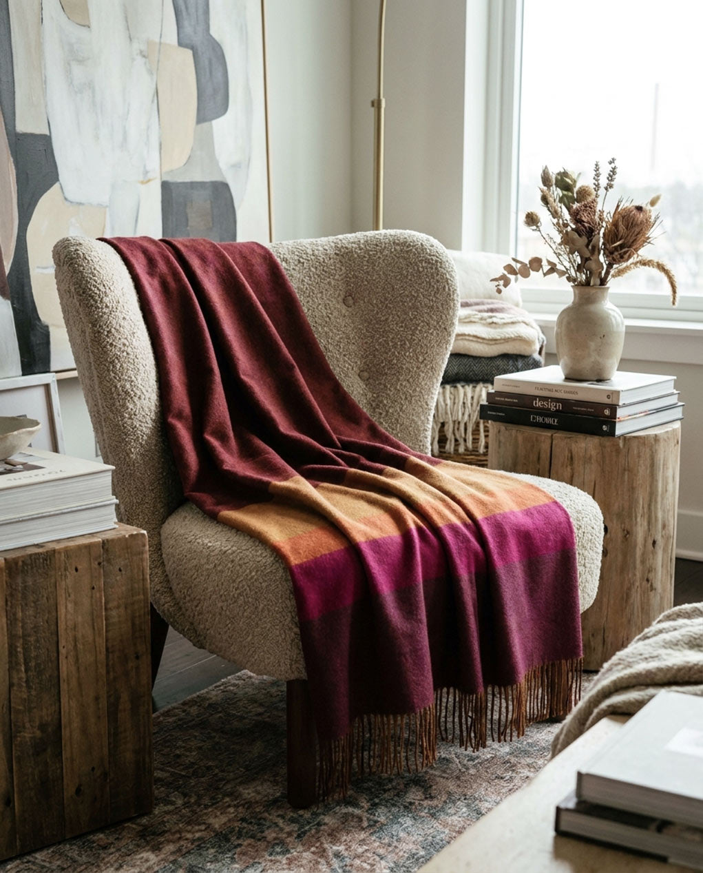 Raven Baby Alpaca Throw
