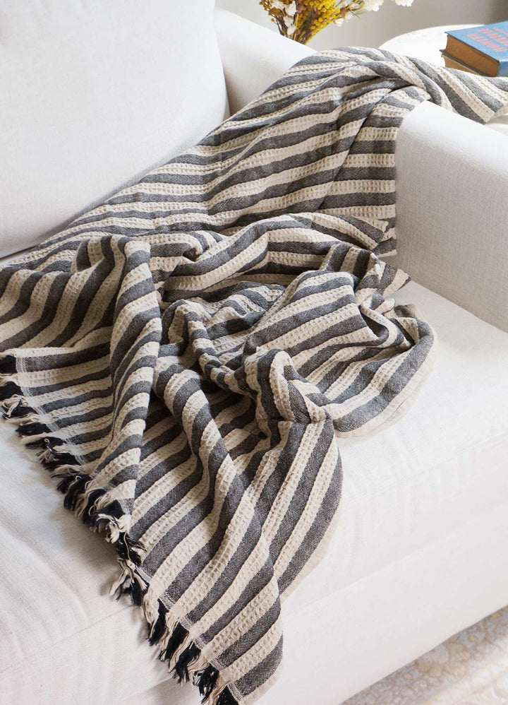 Savoy Linen Throw Blanket