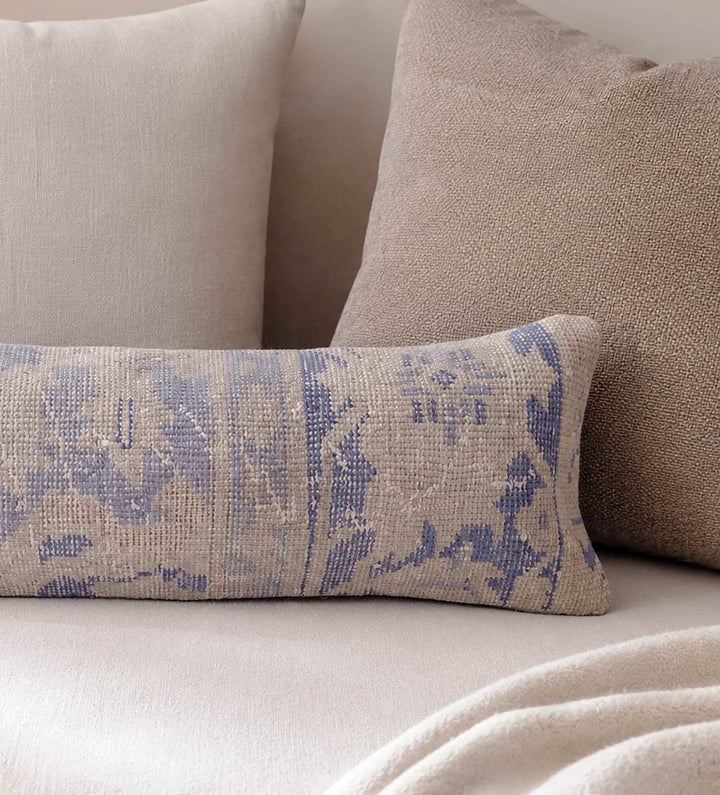 Violet Turkish Kilim XL Lumbar Pillow Cover