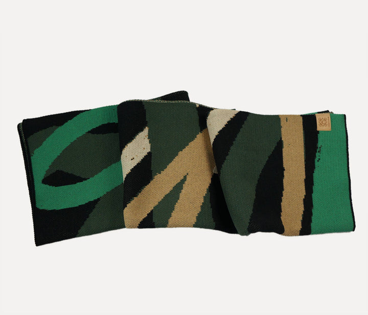 Abstract Verde Knit Blanket