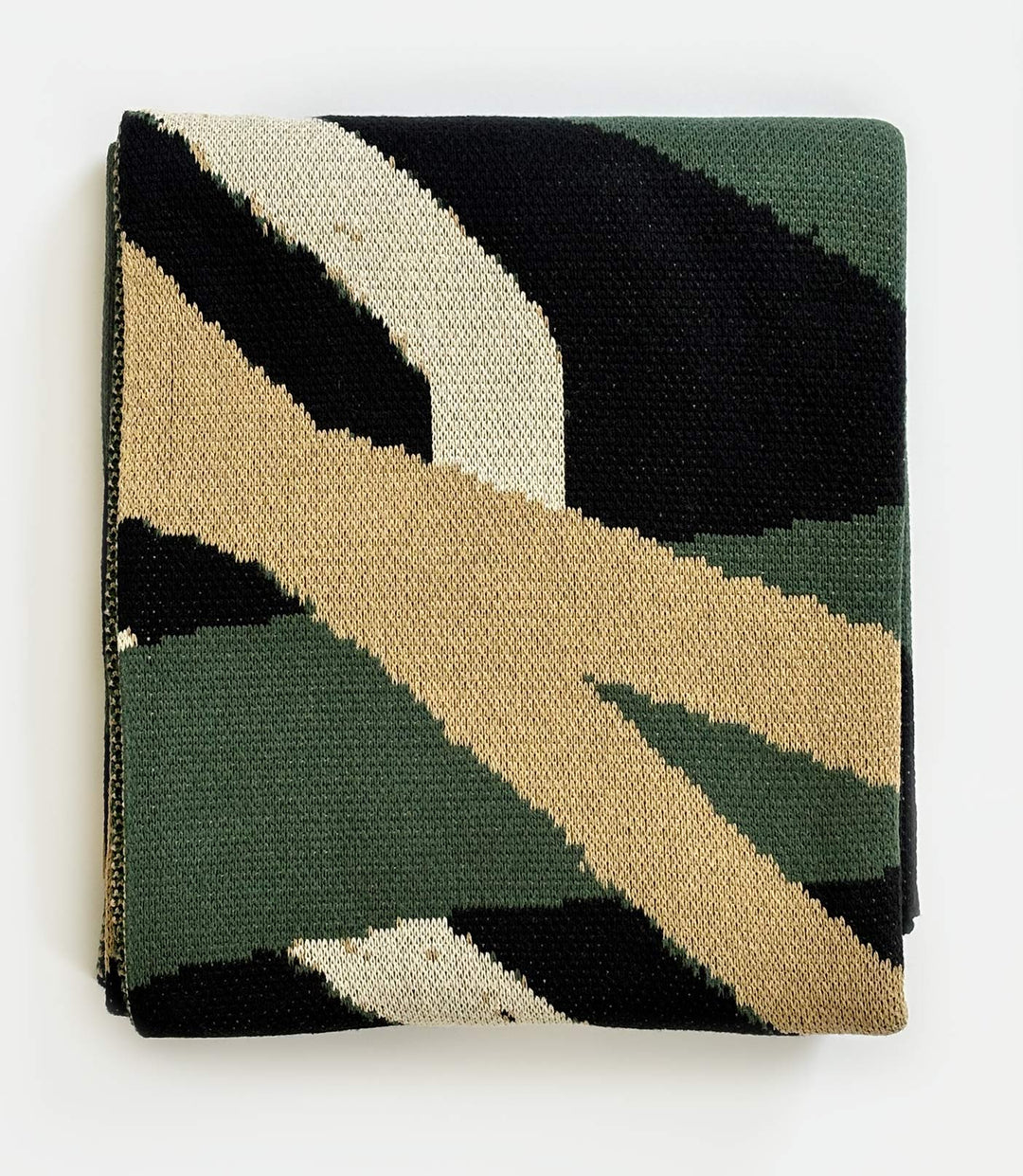 Abstract Verde Knit Blanket