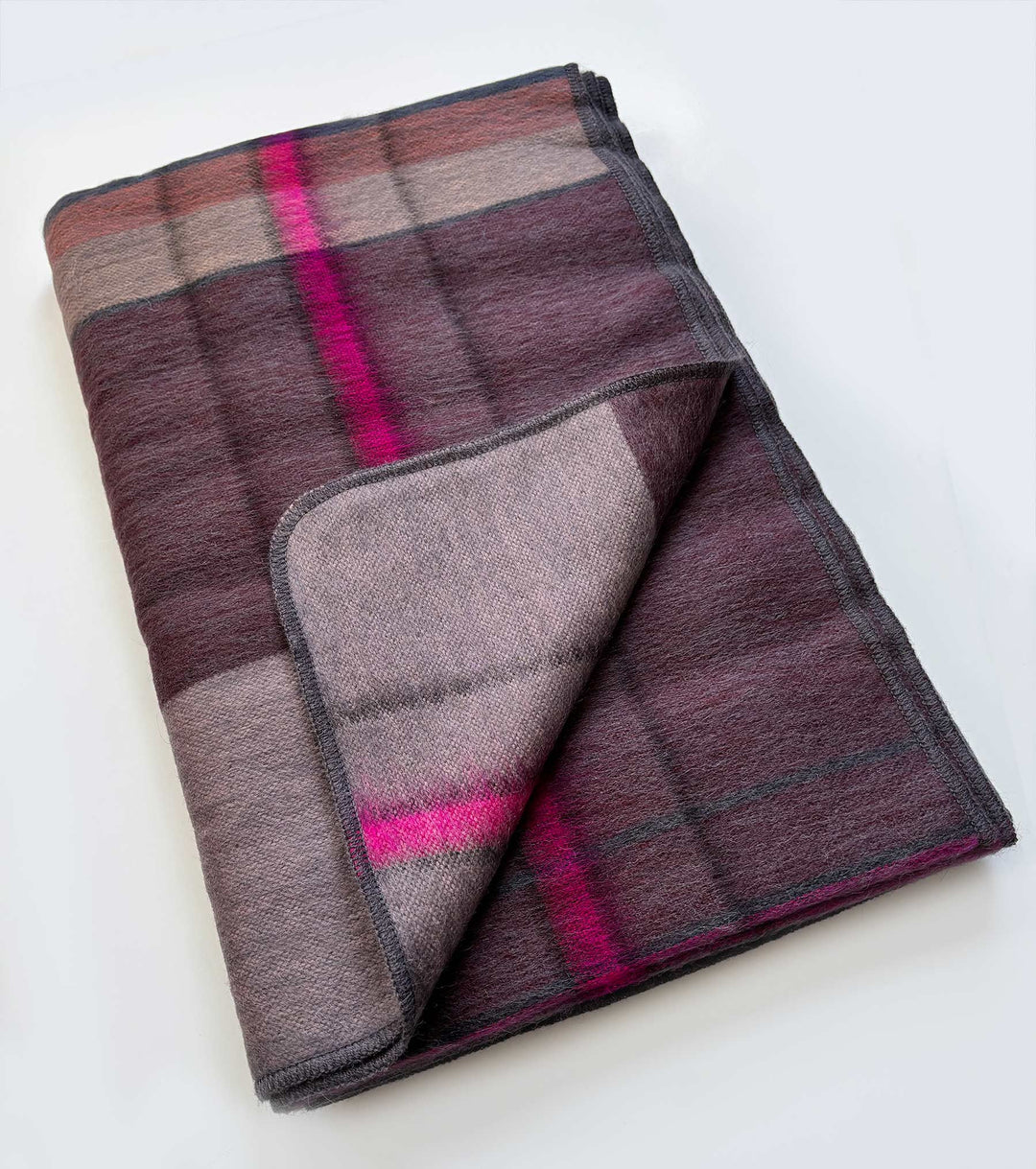 Alpaca Check Throw Blanket