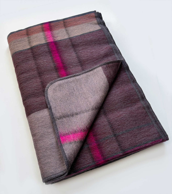 Alpaca Check Throw Blanket