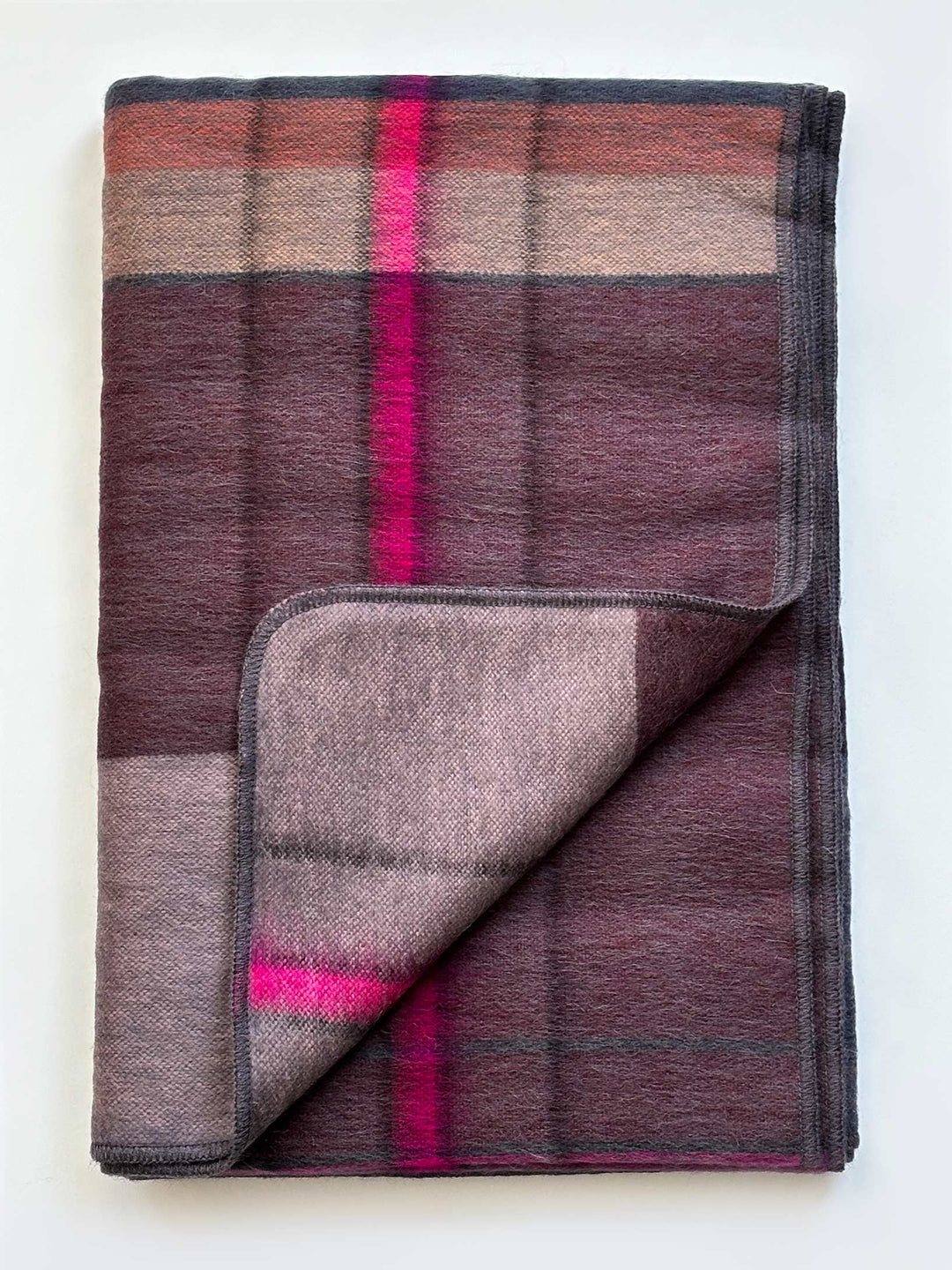 Alpaca Check Throw Blanket