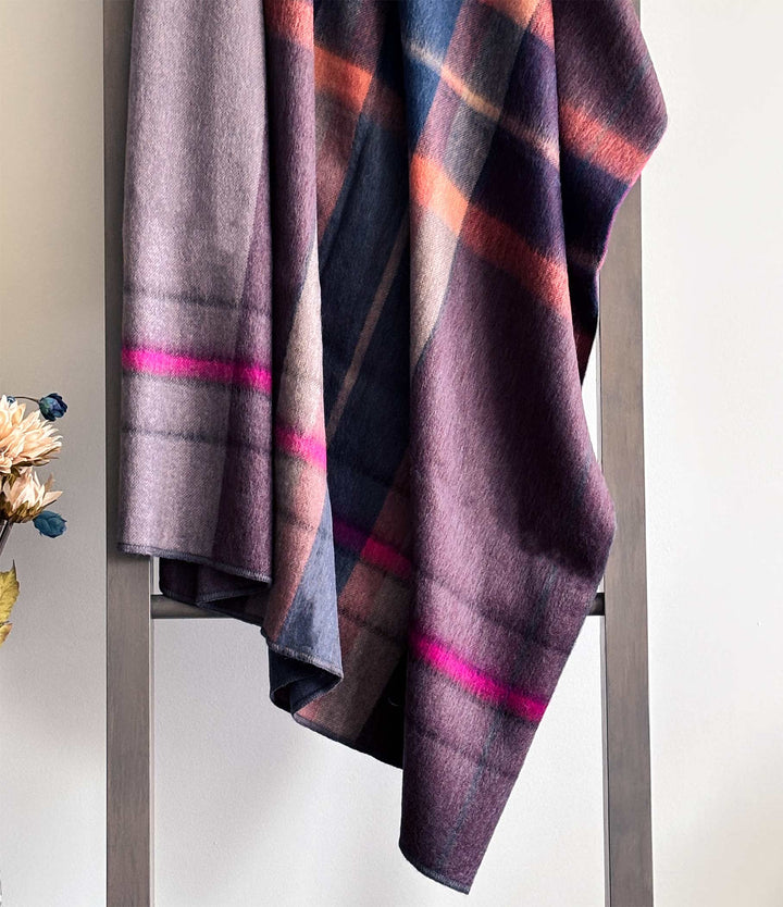 Alpaca Check Throw Blanket