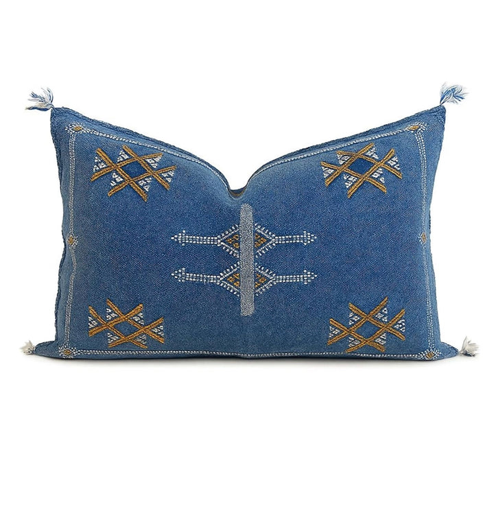 Amir Moroccan Lumbar Cactus Silk Pillow Cover