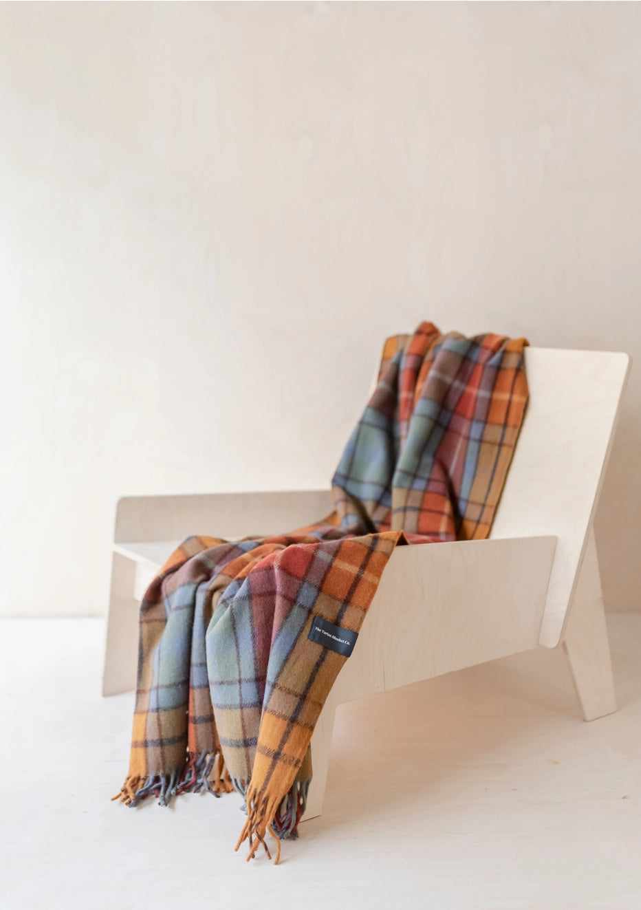 Recycled Wool Small Tartan Blanket