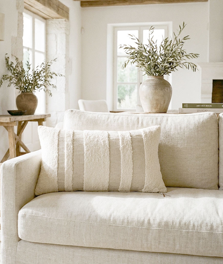 Boucle Stripe Lumbar Pillow