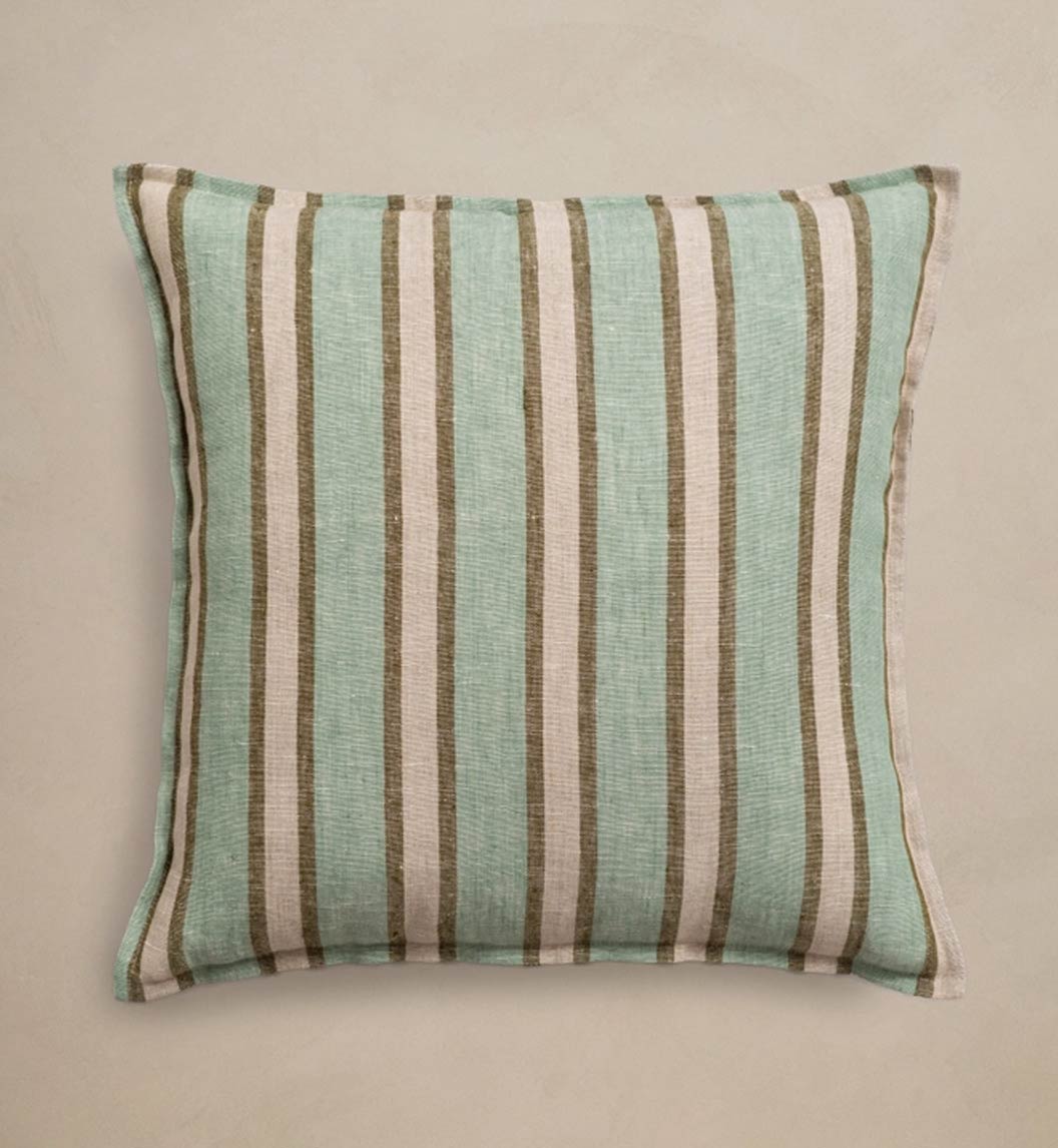 Cabana Striped Linen Pillow Cover