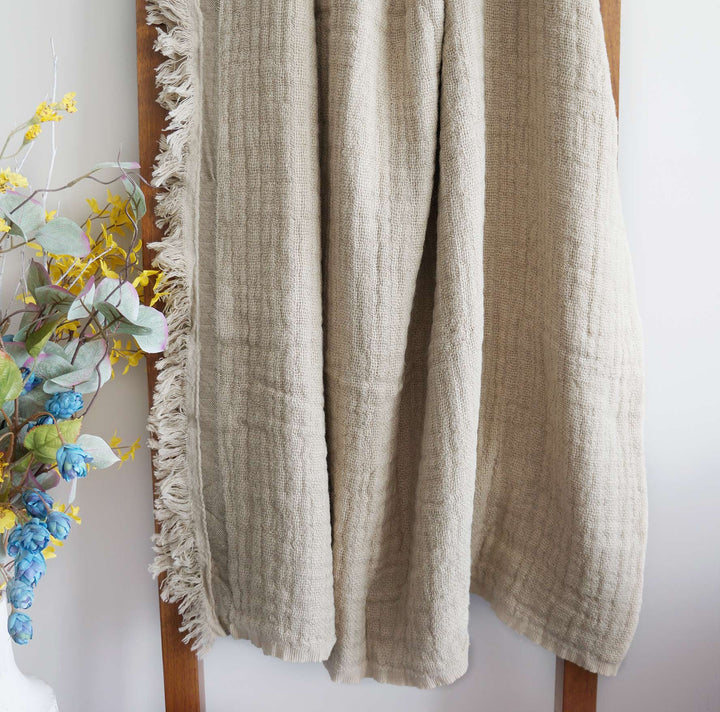 Camilla Linen Throw Blanket