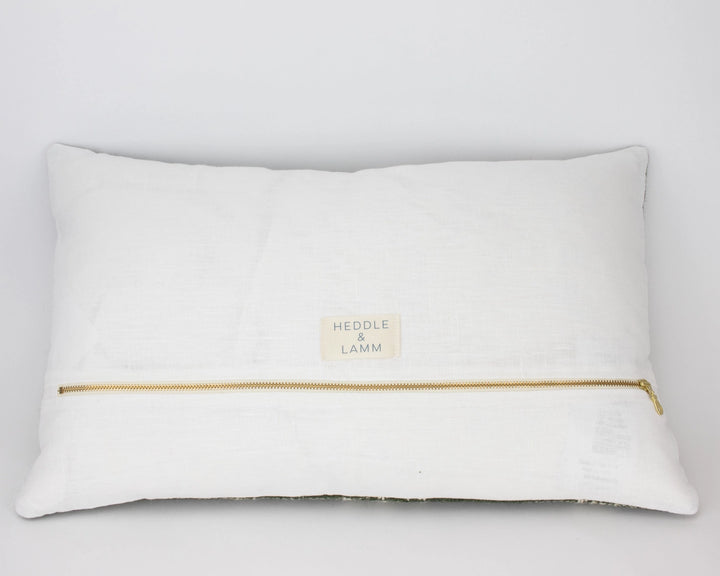 Diya Wool Lumbar Pillow Cover Black