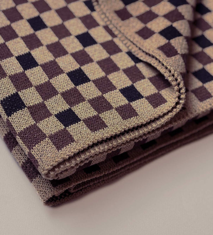 Preston Checkered Knit Blanket