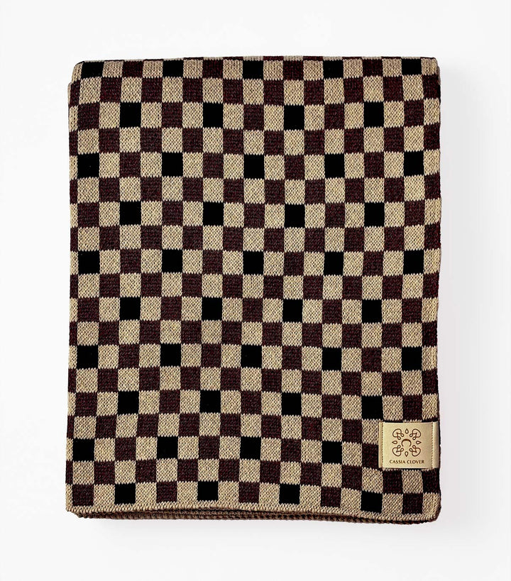 Preston Checkered Knit Blanket