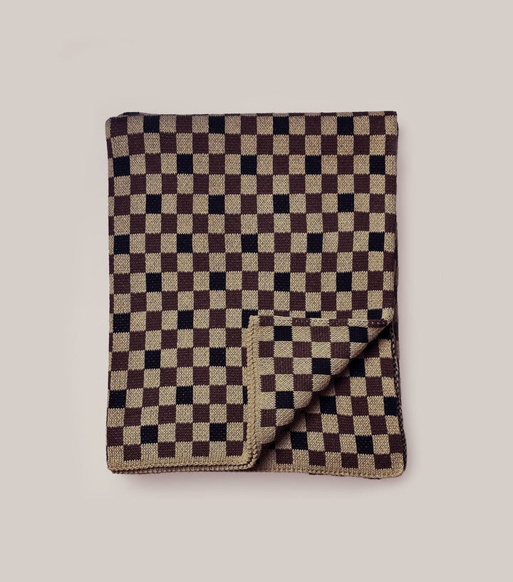 Preston Checkered Knit Blanket