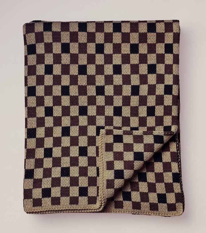 Preston Checkered Knit Blanket