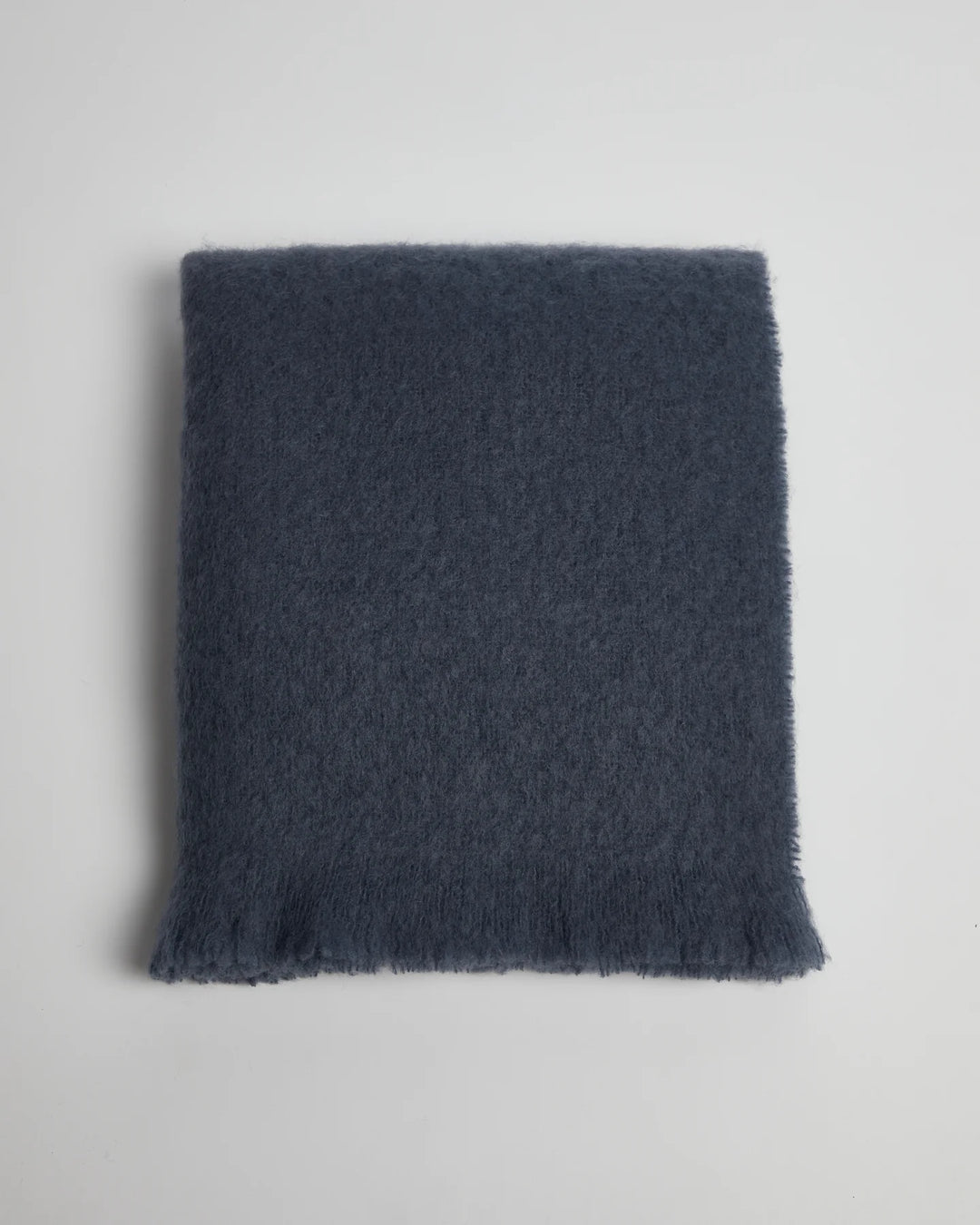 Midnight Navy Mohair Throw