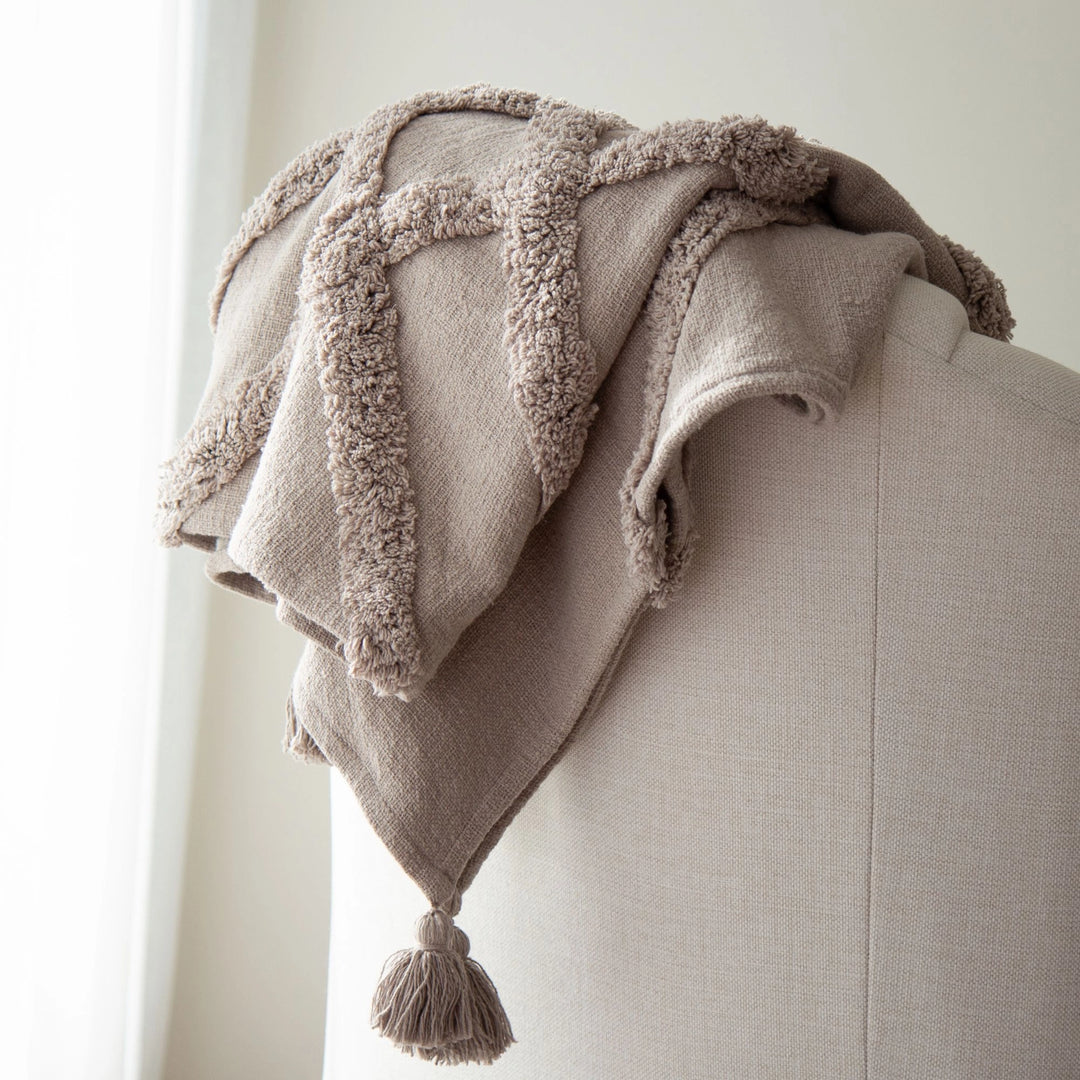 Greer Tufted Cotton Throw Blanket