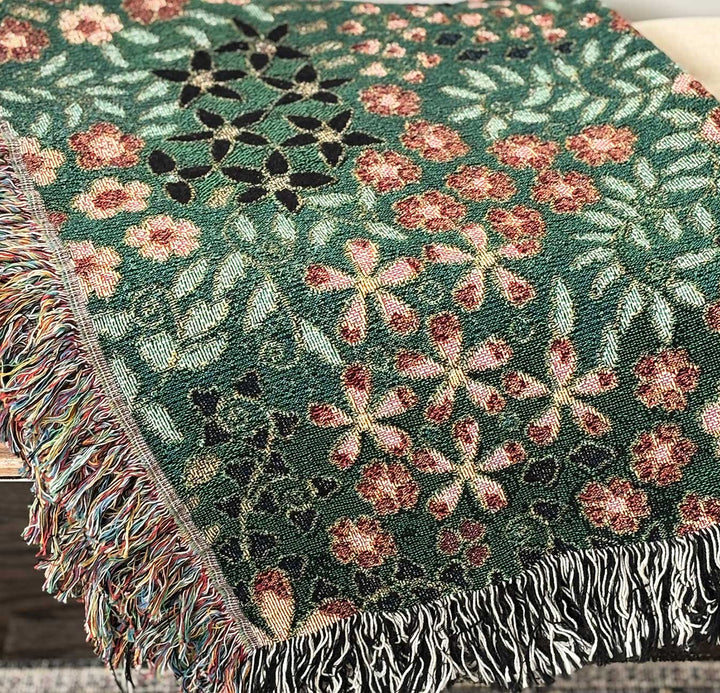Jardin Floral Woven Blanket