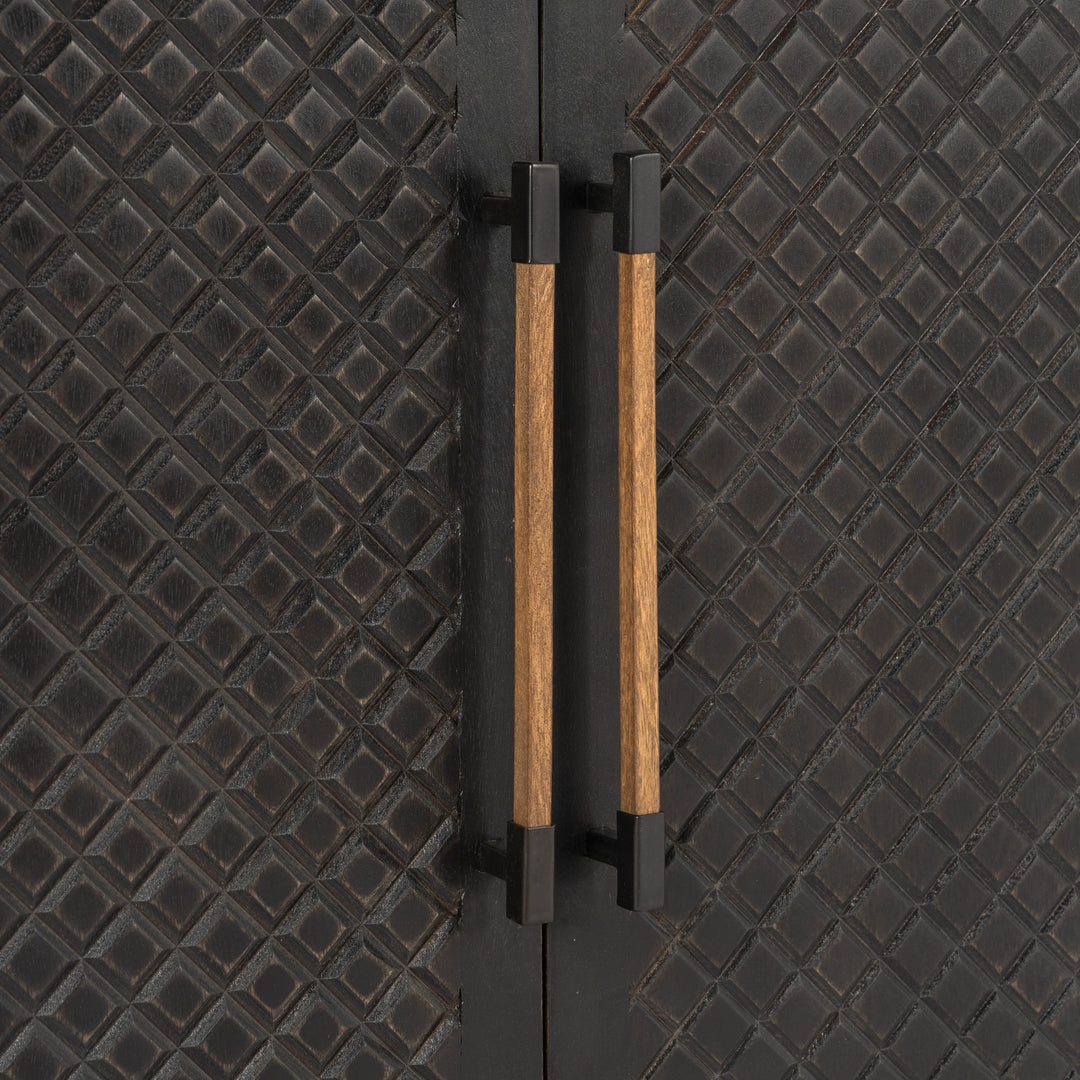 Naya Solid Wood Carved Cabinet