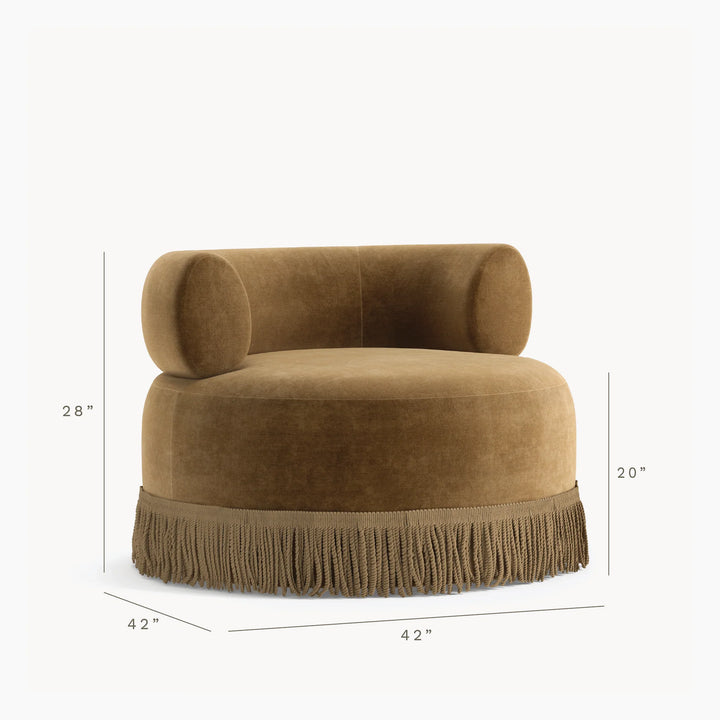 Lenny Fringe Swivel Chair
