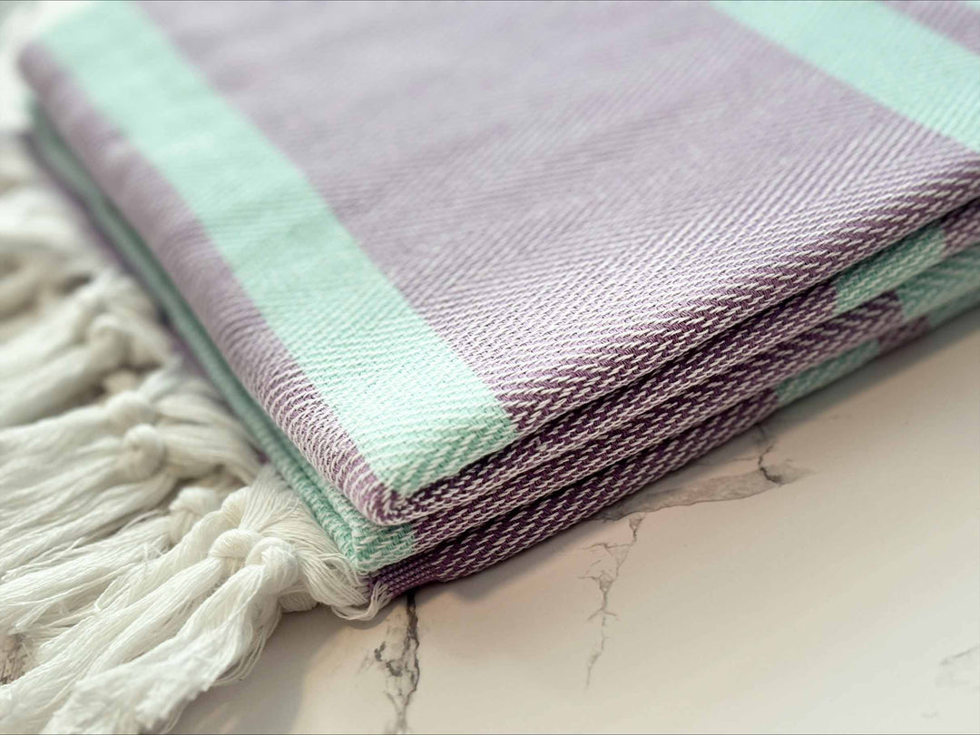 Lilac Mint Peshtemal Turkish Towel