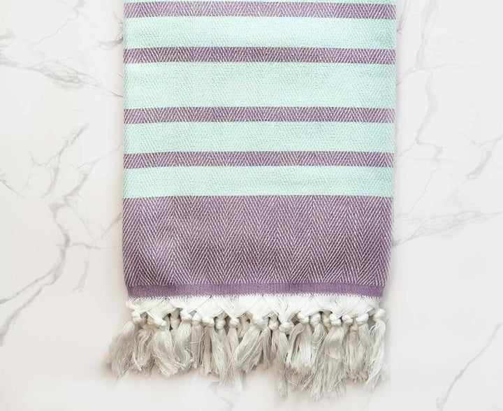 Lilac Mint Peshtemal Turkish Towel