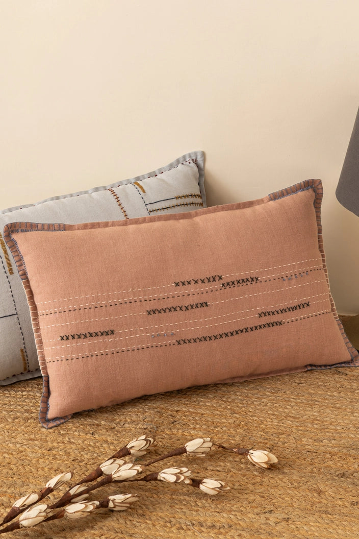 Meadow Blush Linen Pillow Cover