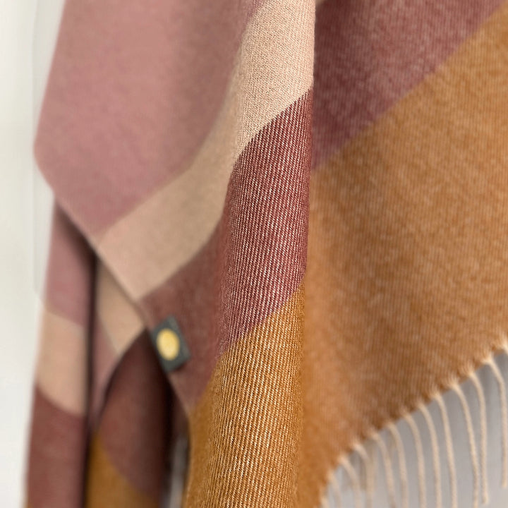 Mocha Rose Pink Baby Alpaca Throw