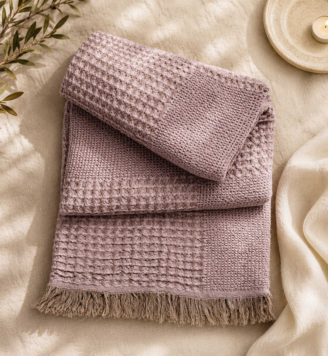 Mosaic Waffle Throw Blanket