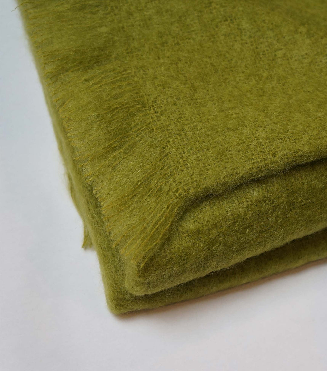 Golden Moss Mohair Throw