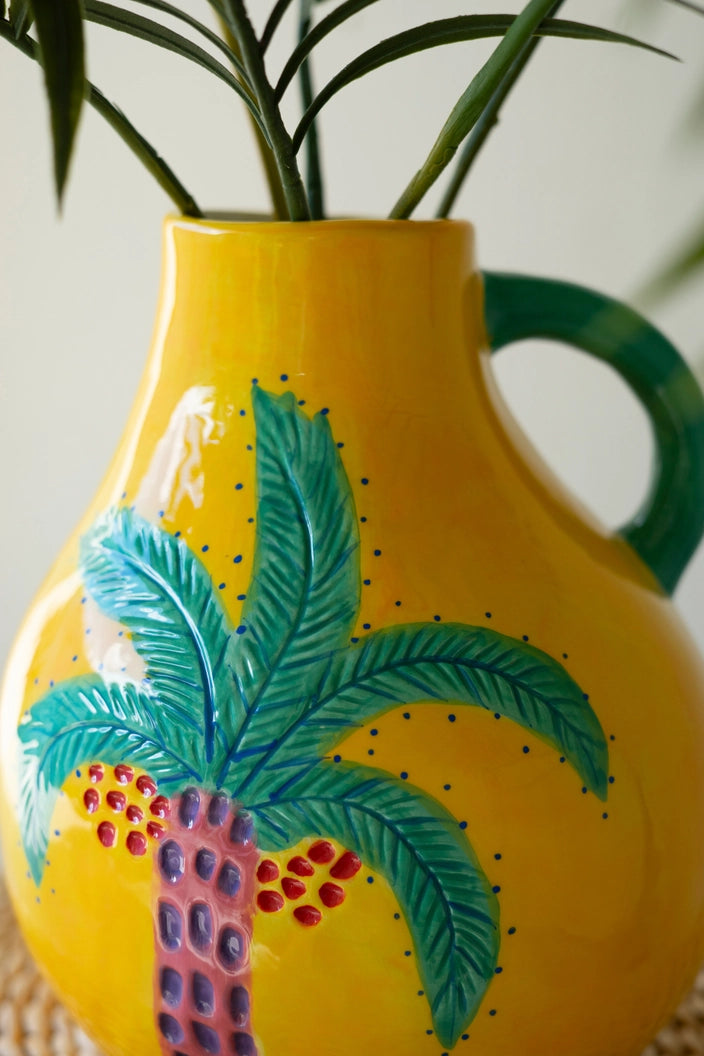 Tropical Palm Tree Vase