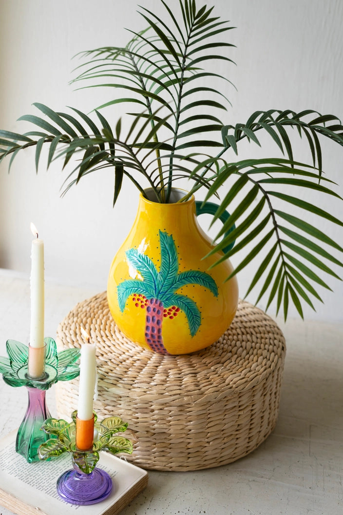 Tropical Palm Tree Vase